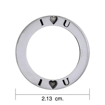 I Love You Sterling Silver Ring Pendant TPD1164 - Jewelry